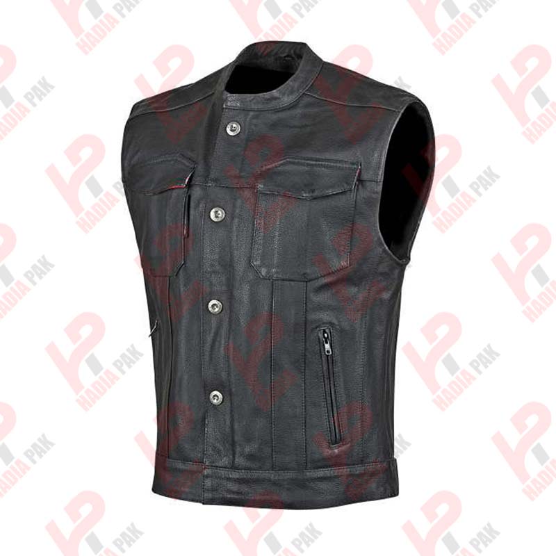 Leather Men Vest