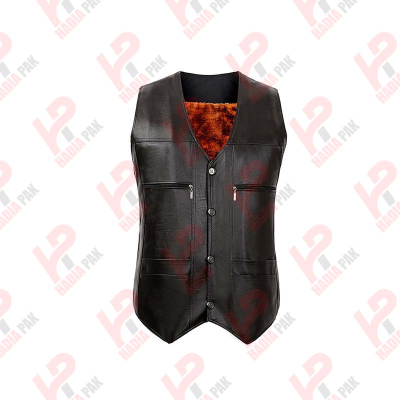 Leather Men Vest
