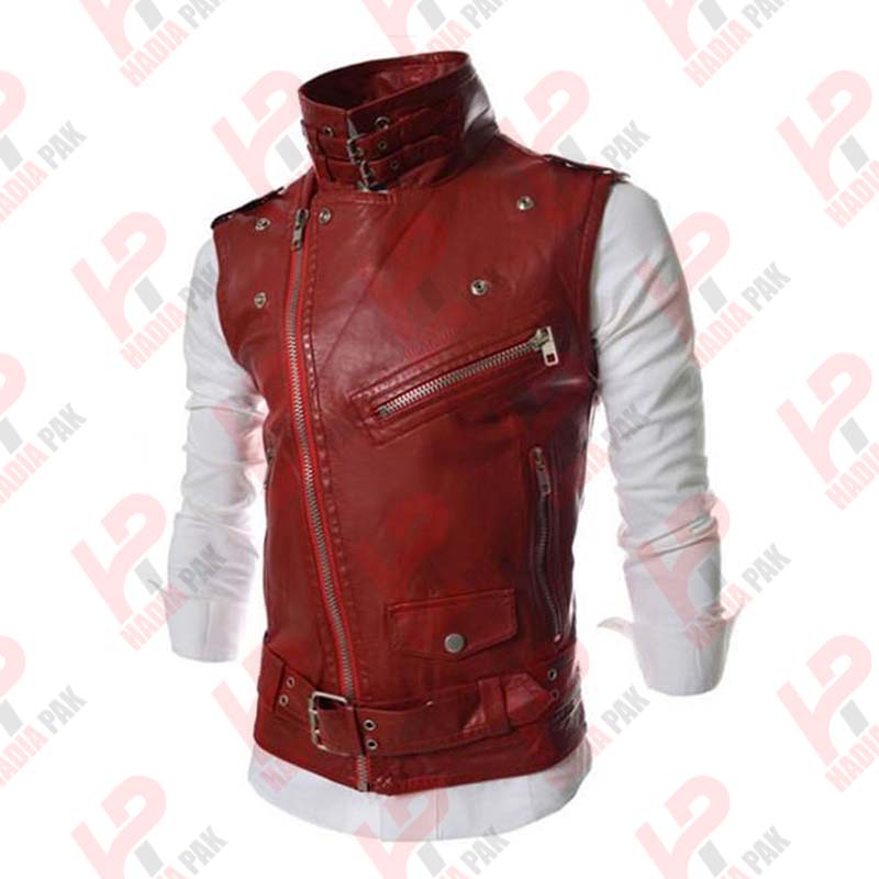 Leather Men Vest