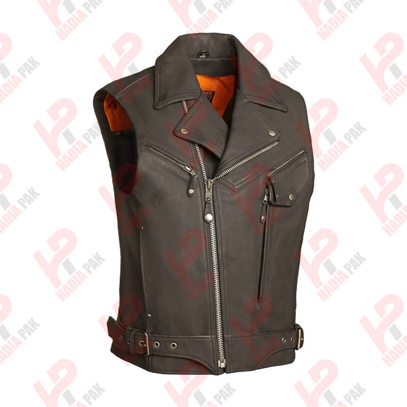 Leather Men Vest