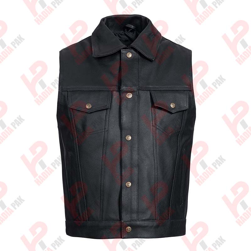 Leather Men Vest